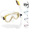 imageCressi Adult Wide View Comfortable Snorkeling Mask ampamp Snorkel  Onda ampamp Mexico made in ItalyYellow