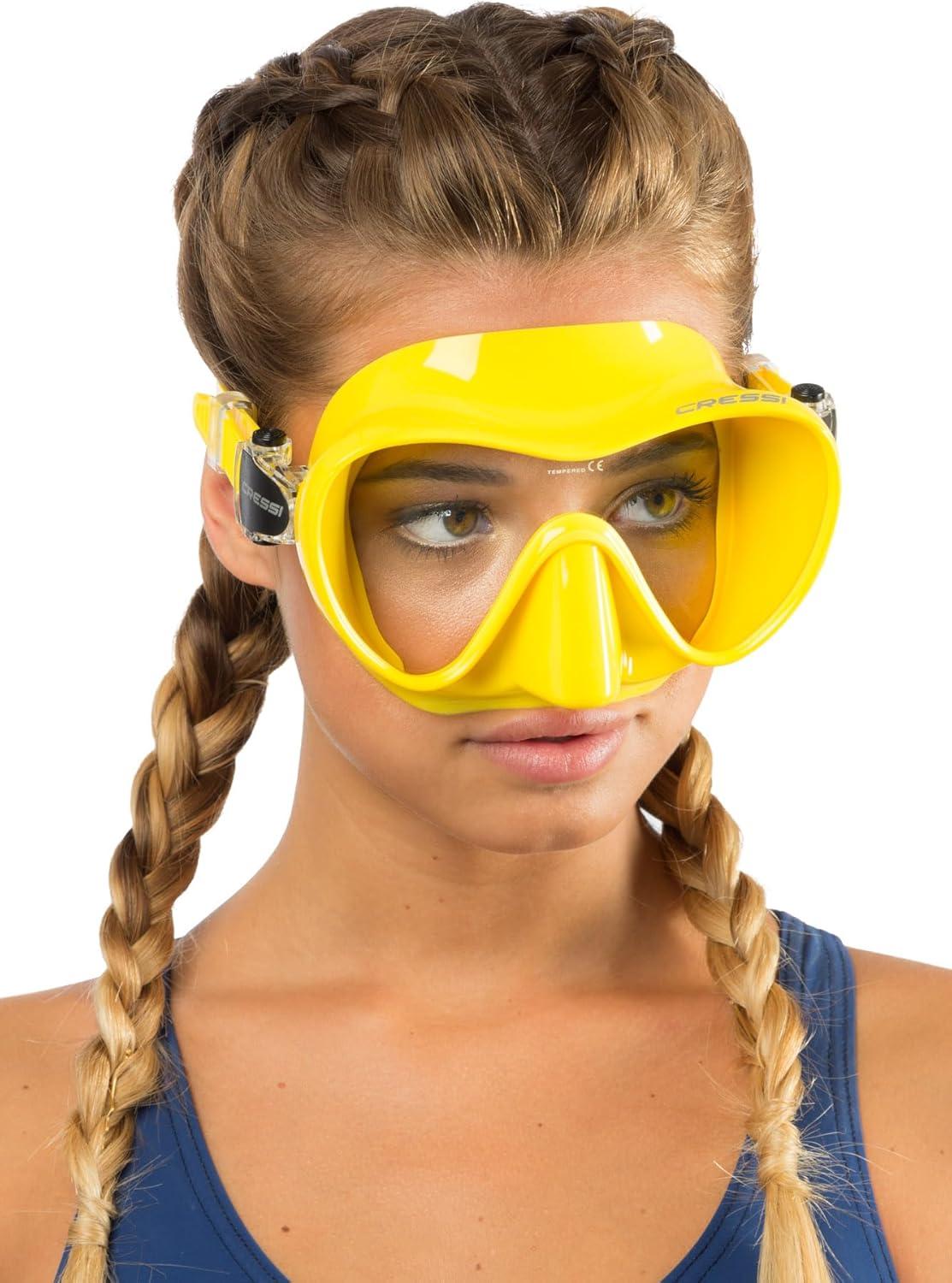 imageCressi F1 ampamp Supernova Dry Mask ampamp Snorkel KitsYellow