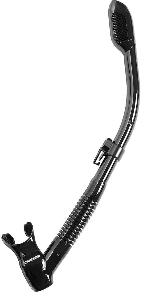 imageCressi Panoramic Wide View Mask ampamp Dry Snorkel Kit for Snorkeling Scuba Diving  Pano 4 ampamp Supernova Dry Designed in ItalyBlackBlack