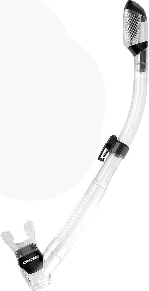 imageCressi Panoramic Wide View Mask ampamp Dry Snorkel Kit for Snorkeling Scuba Diving  Pano 4 ampamp Supernova Dry Designed in ItalyClearBlackSilver