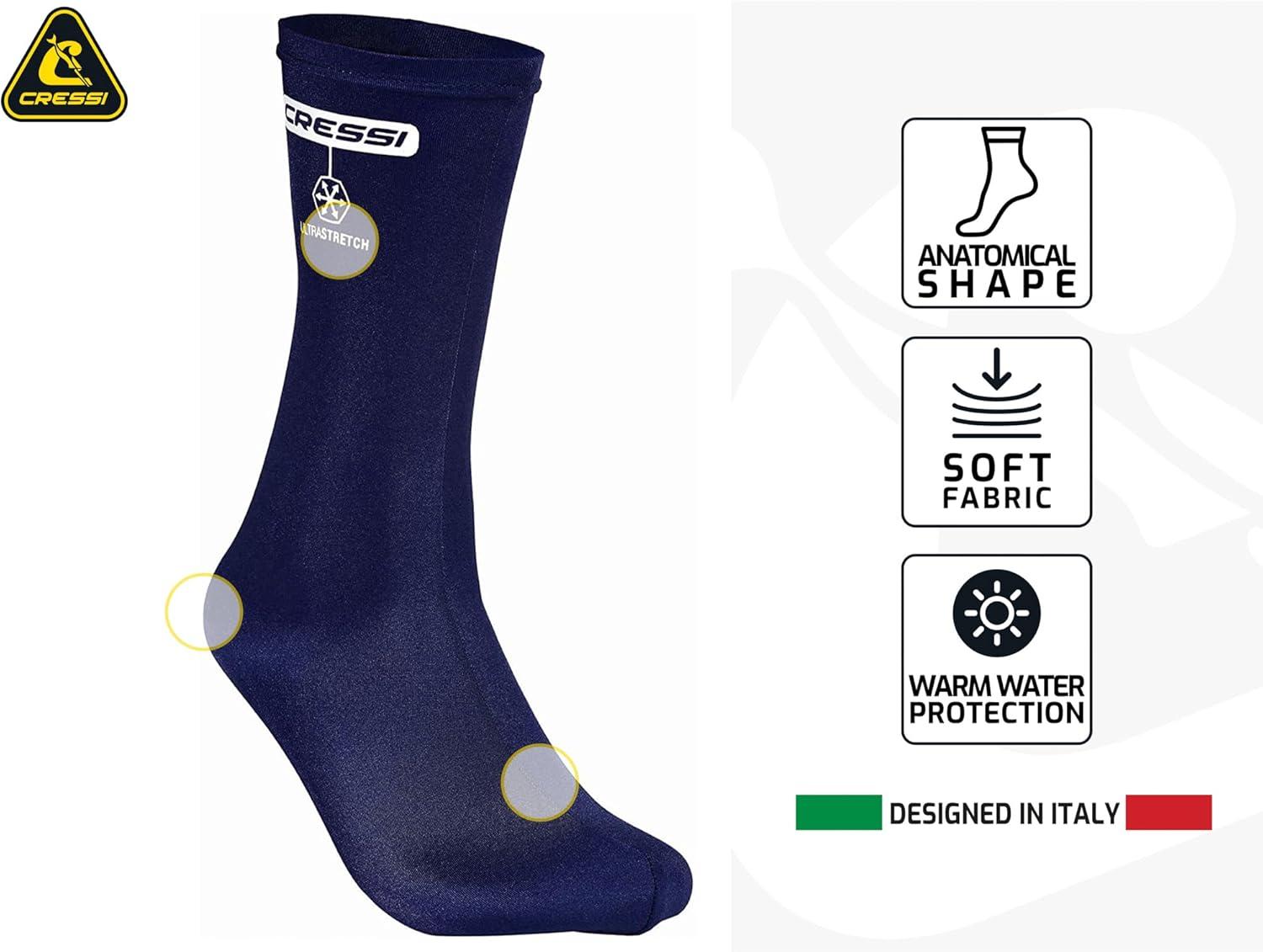 imageCressi QuickDrying Elastic Water Socks To Prevent Blisters and Chafing For General Aquatic Use Quality Since 1946Aquamarine