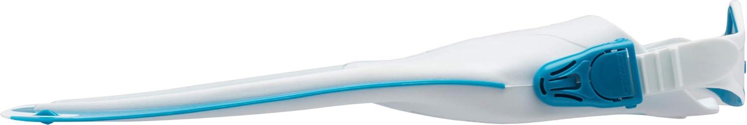 imageCressi Rocks Fins Kids Open Heel Short Fins with Adjustable Straps for Snorkeling and Swimming Quality Since 1946WhiteLight Blue