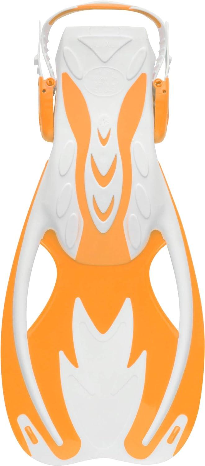 imageCressi Rocks Fins Kids Open Heel Short Fins with Adjustable Straps for Snorkeling and Swimming Quality Since 1946WhiteOrange