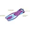 imageCressi Rocks Fins Kids Open Heel Short Fins with Adjustable Straps for Snorkeling and Swimming Quality Since 1946PurpleBlue