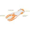 imageCressi Rocks Fins Kids Open Heel Short Fins with Adjustable Straps for Snorkeling and Swimming Quality Since 1946WhiteOrange