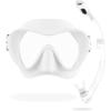 imageCressi F1 ampamp Supernova Dry Mask ampamp Snorkel KitsWhite  Classic