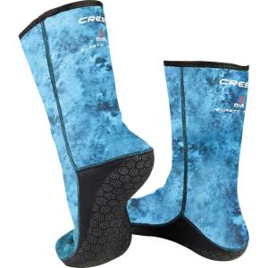 imageCressi Adult 3 mm Neoprene Camouflage Socks for Freediving and Scuba Diving  Soft ampamp Comfortable  Hunter SocksCamo Blue