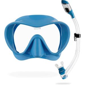 imageCressi F1 ampamp Supernova Dry Mask ampamp Snorkel KitsBlue