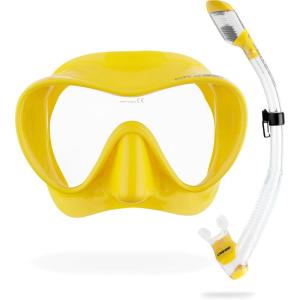 imageCressi F1 ampamp Supernova Dry Mask ampamp Snorkel KitsYellow
