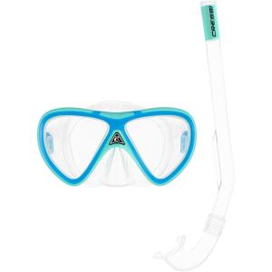 imageCressi Mini Peg ampamp Mini Island Mask ampamp Snorkel KitsAqua GreenBlue