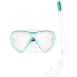 imageCressi Mini Peg ampamp Mini Island Mask ampamp Snorkel KitsAqua GreenWhite