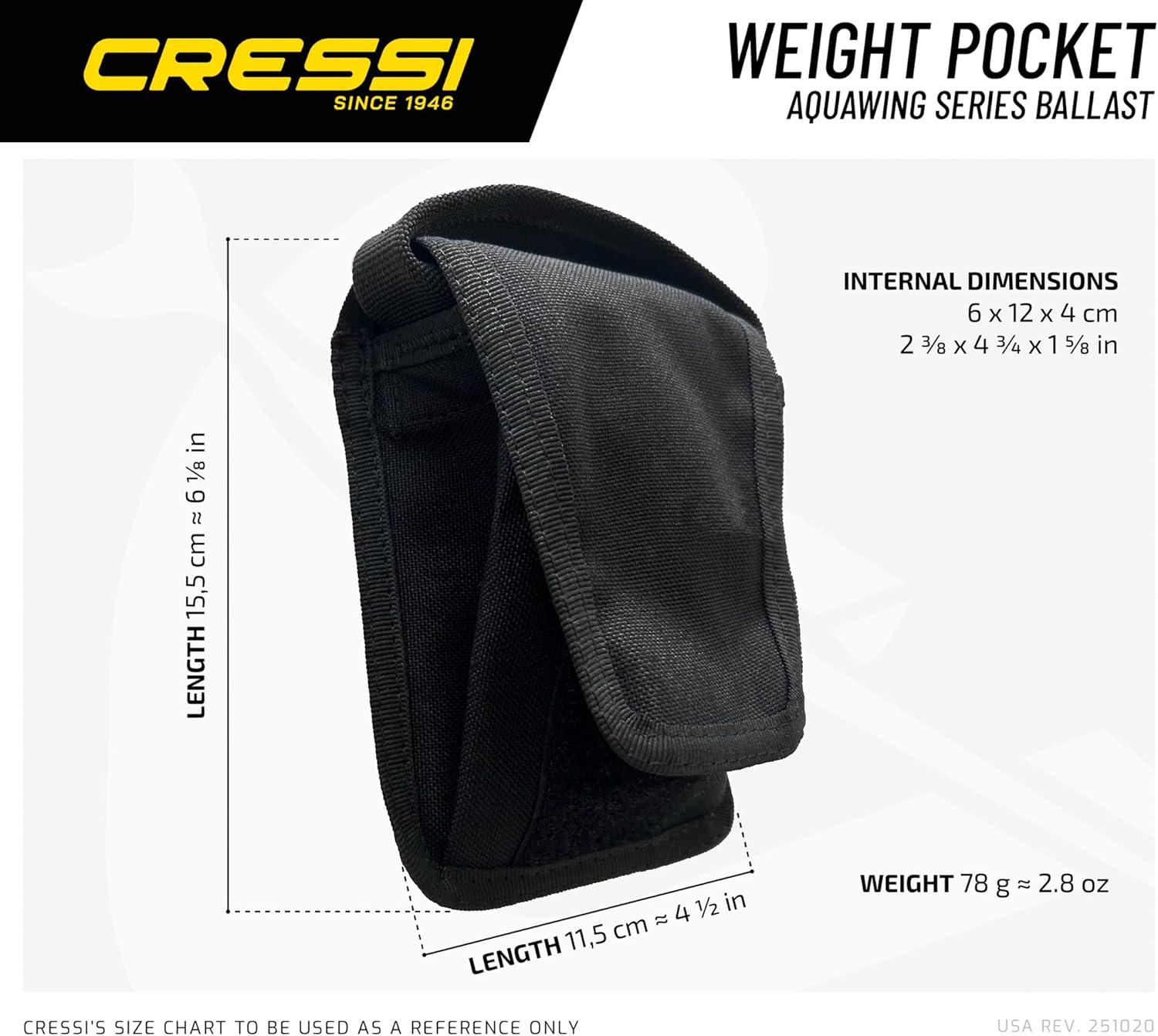 imageCressi Weight Pocket for Aquawing Scuba Diving BCD Line  Genuine Replacement  Designed in Italy