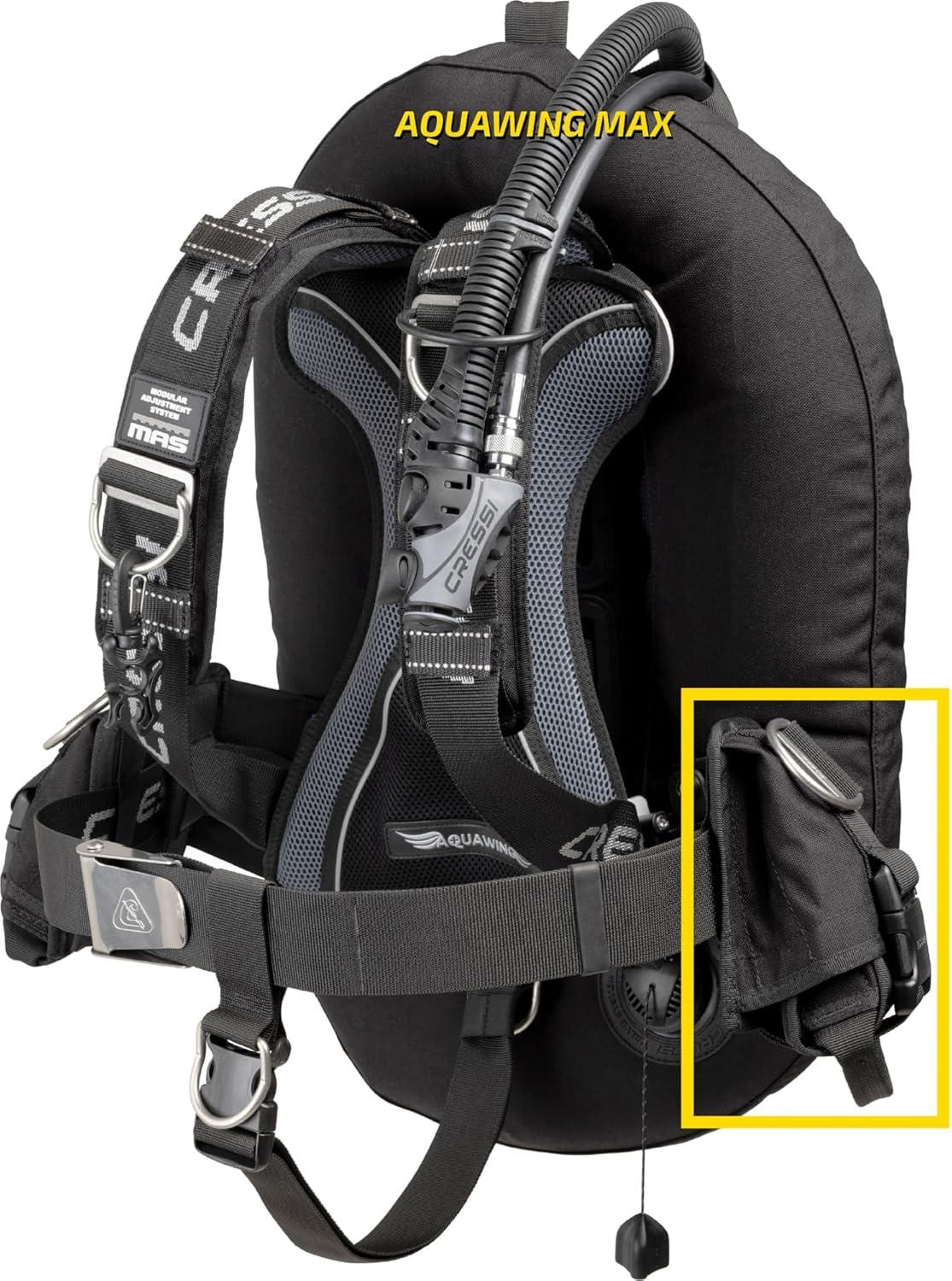 imageCressi Weight Pocket for Aquawing Scuba Diving BCD Line  Genuine Replacement  Designed in Italy