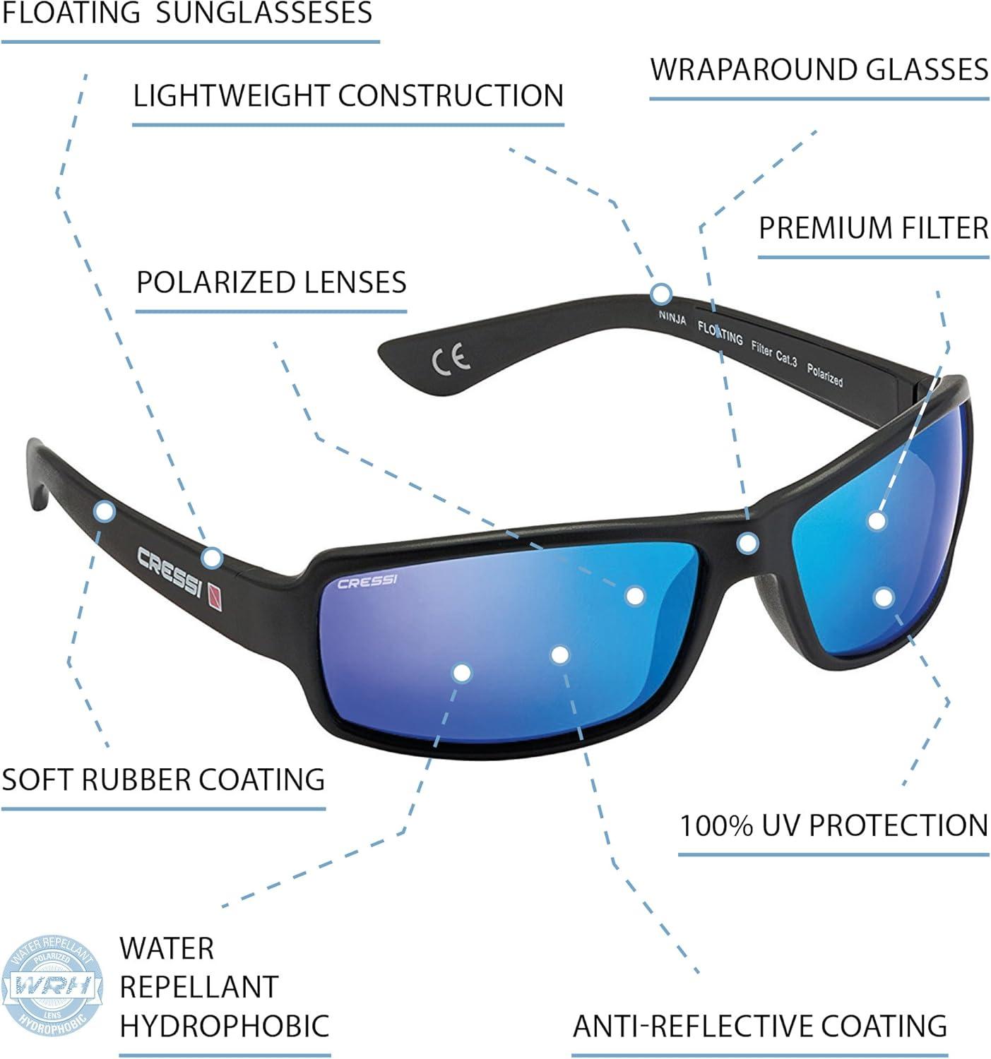 imageCRESSI Ninja Floating Polarized Square Accessories one SizeBlackBlack Violet Mirrored Lenses