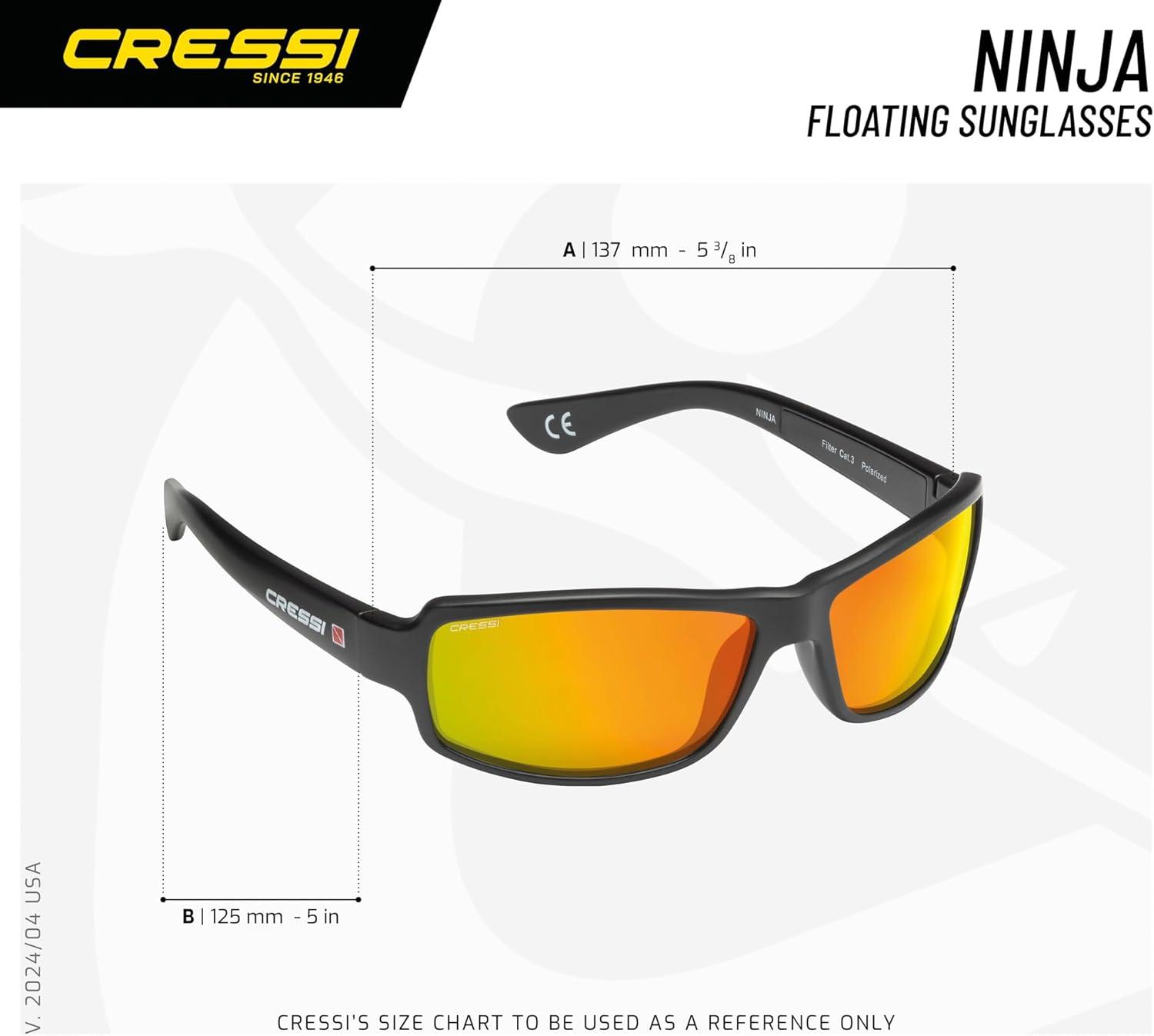imageCRESSI Ninja Floating Polarized Square Accessories one SizeRoyal Blue Orange Mirrored Lenses