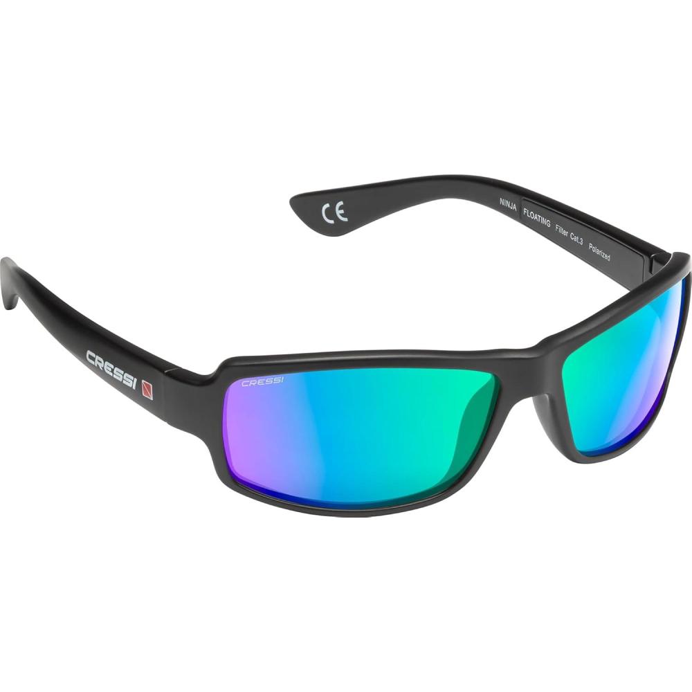 imageCRESSI Ninja Floating Polarized Square Accessories one SizeBlack Green Mirrored Lenses