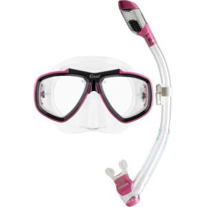 imageCressi Adult Snorkel Kit Lightweight Mask ampamp Snorkel Combo for Snorkeling Focus ampamp Supernova Dry  Designed in ItalyClearPink