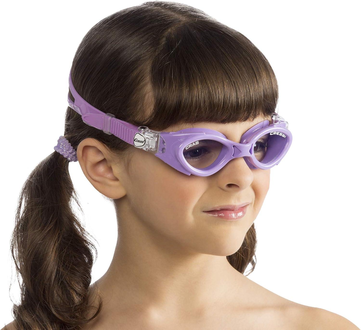 imageCressi Crab Kid Eyewear Swim Goggle Lilac FrameClear Lens
