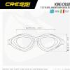 imageCressi Young Swim Goggles for Kids Aged 7 to 15 Made of Soft Silicone  King Crab made in ItalyClear