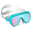 image:imageCressi Compact MonoLens Diving Mask for Narrow Faces with UV420 Coated Lens for Eye Protection Honey  Designed in ItalyWhiteAquamarine  UV 420 blueorange lens