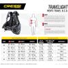image:imageCressi Lightest Travel Scuba Diving BCD  Folds Completely to Save Space  Fully Accessorised 8 DRings 2 Wide Side Pockets 2 Rear Trim Pockets  High Lift Capacity  Travelight Designed in ItalyBlackBlue