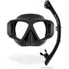 image:imageCressi Panoramic Diving Mask and Snorkel Kit  Wide View  Top Dry System Snorkel  Horizon amp Scilla  Designed in ItalyBlackBlack