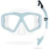 image:imageCressi Panoramic Diving Mask and Snorkel Kit  Wide View  Top Dry System Snorkel  Horizon amp Scilla  Designed in ItalyClearIce Cyan