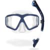 image:imageCressi Panoramic Diving Mask and Snorkel Kit  Wide View  Top Dry System Snorkel  Horizon amp Scilla  Designed in ItalyClearNavy