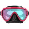 image:imageCressi Compact MonoLens Diving Mask for Narrow Faces with UV420 Coated Lens for Eye Protection Honey  Designed in ItalyBlackFuchsia  UV 420 blueorange lens