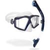 image:imageCressi Panoramic Diving Mask and Snorkel Kit  Wide View  Top Dry System Snorkel  Horizon amp Scilla  Designed in ItalyClearNavy