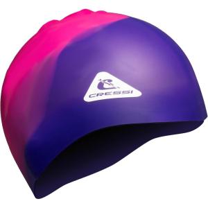 image:imageCressi Kids Silicone Swim Cap  Colorful Soft Elastic Chlorine Resistant  Swifty Designed in ItalyPurplePink