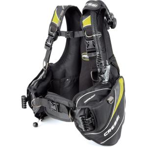image:imageCressi Lightest Travel Scuba Diving BCD  Folds Completely to Save Space  Fully Accessorised 8 DRings 2 Wide Side Pockets 2 Rear Trim Pockets  High Lift Capacity  Travelight Designed in ItalyBlackYellow