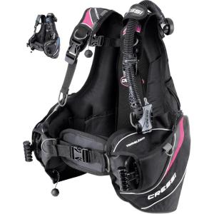 image:imageCressi Lightest Travel Scuba Diving BCD  Folds Completely to Save Space  Fully Accessorised 8 DRings 2 Wide Side Pockets 2 Rear Trim Pockets  High Lift Capacity  Travelight Designed in ItalyBlackPink