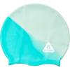 image:imageCressi Adult Silicone Swim Cap  Colorful Soft Elastic Chlorine Resistant  Swift Designed in ItalyWhiteAqua Green