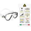 image:imageCressi Adult Snorkeling Mask  Snorkel Set  Soft MonoLens Mask  Dry Top Snorkel  Estrella amp Seal Dry Made in ItalyClearPink