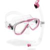 image:imageCressi Adult Snorkeling Mask  Snorkel Set  Soft MonoLens Mask  Dry Top Snorkel  Estrella amp Seal Dry Made in ItalyClearPink