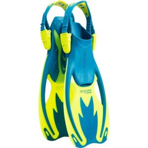 image:imageCRESSI Snorkeling Fins Kids Size Rocks Kid FINS Open Heel Rubber Foot Pocket Adjustable Strap Fits a Wide Variety of Sizesblueyellow