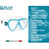 image:imageCressi Lightweight Adult Diving Mask with Silicone Skirt and Wide Field of View  Ikarus  Designed in Italy by CressiClearIce Cyan