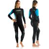 image:imageCressi Womens Ultraspan Scuba Diving Wetsuit Made in Premium Themal 3 mm Neoprene  Morea Designed in Italy Quality Since 1946BlackAquamarine D