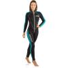 image:imageCressi Womens Full Front Zip Wetsuit for Swimming Snorkeling Scuba Diving  Thermal 2 mm Neoprene  Lido Long Designed in ItalyBlackAquamarine