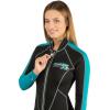 image:imageCressi Womens Full Front Zip Wetsuit for Swimming Snorkeling Scuba Diving  Thermal 2 mm Neoprene  Lido Long Designed in ItalyBlackAquamarine