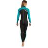 image:imageCressi Womens Full Front Zip Wetsuit for Swimming Snorkeling Scuba Diving  Thermal 2 mm Neoprene  Lido Long Designed in ItalyBlackAquamarine