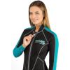 image:imageCressi Womens Full Front Zip Wetsuit for Swimming Snorkeling Scuba Diving  Thermal 2 mm Neoprene  Lido Long Designed in ItalyBlackAquamarine