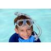 image:imageCressi Youth DryTop Snorkel  SplashGuard and Closing Valve on Top Silicone Mouthpiece QuickRelease Keeper  Designed in ItalyClearBlue