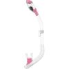 image:imageCressi Youth DryTop Snorkel  SplashGuard and Closing Valve on Top Silicone Mouthpiece QuickRelease Keeper  Designed in ItalyClearPink