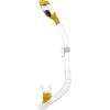image:imageCressi Youth DryTop Snorkel  SplashGuard and Closing Valve on Top Silicone Mouthpiece QuickRelease Keeper  Designed in ItalyClearYellow