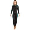 image:imageCressi Womens Full Front Zip Wetsuit for Swimming Snorkeling Scuba Diving  Thermal 2 mm Neoprene  Lido Long Designed in ItalyBlackAquamarine