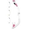 image:imageCressi Youth DryTop Snorkel  SplashGuard and Closing Valve on Top Silicone Mouthpiece QuickRelease Keeper  Designed in ItalyClearPink