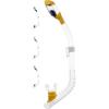 image:imageCressi Youth DryTop Snorkel  SplashGuard and Closing Valve on Top Silicone Mouthpiece QuickRelease Keeper  Designed in ItalyClearYellow