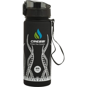 image:imageCressi H2O Frosted Drinking Flask  One Click Opening Lanyard for Easy Carrying Filter for Ice and Fruit  600 ml  1000 ml  BPA Free  Designed in Italy